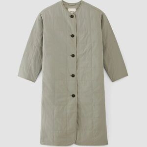 Everlane Renew Quilted Long Liner in Light Green